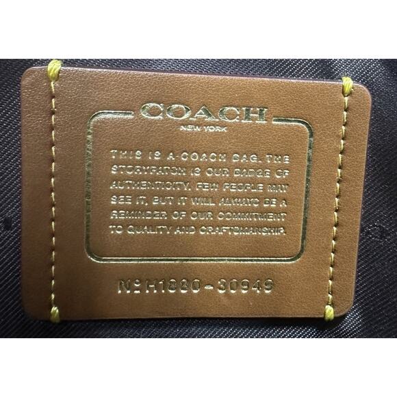 Coach Signature Logo Bond Bag Satchel Coated Canvas Brown Leather Purse 30949 - Picture 4 of 14